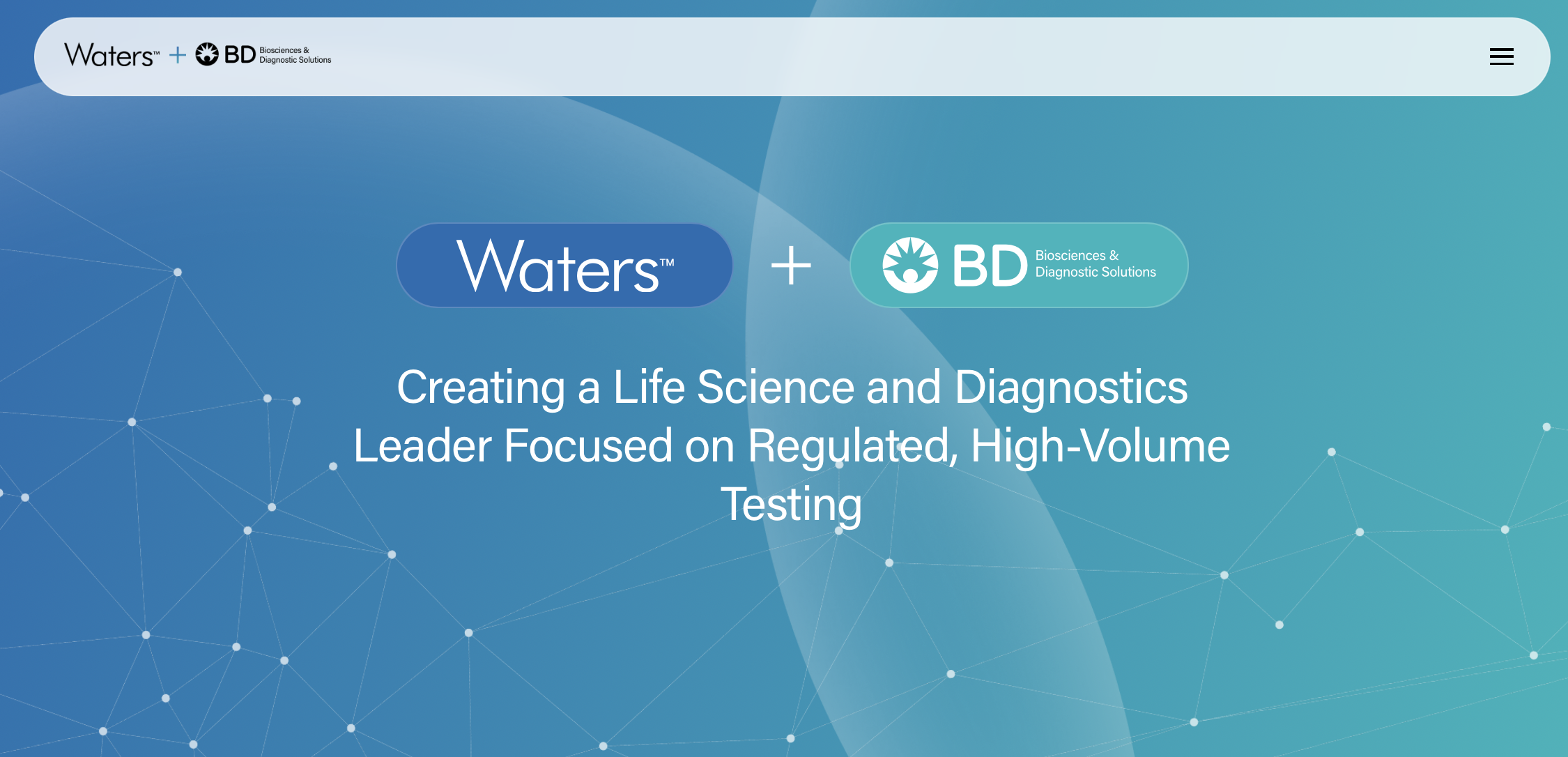 Waters and BD’s Biosciences & Diagnostic Solutions Business to Combine, Creating a Life Science and Diagnostics Leader Focused on Regulated, High-Volume Testing