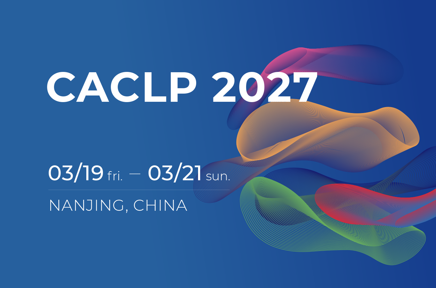 Save the date! 19-21 March 2027